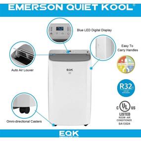 img 3 attached to Emerson Quiet Kool 4 in 1 Portable Air Conditioner: Cooling, Heating, Dehumidifier, Fan - 550-Sq. Ft. EAPH10RC1