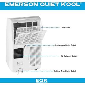 img 2 attached to Emerson Quiet Kool 4 in 1 Portable Air Conditioner: Cooling, Heating, Dehumidifier, Fan - 550-Sq. Ft. EAPH10RC1