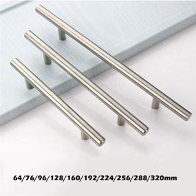 img 1 attached to 🔒 10 Pack Cabinet Hardware Brushed Nickel Drawer Pulls, Satin Nickel Dresser Knobs, Stainless Steel Cabinet Pulls - Versatile and Stylish 5" Total Length