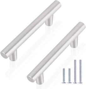 img 4 attached to 🔒 10 Pack Cabinet Hardware Brushed Nickel Drawer Pulls, Satin Nickel Dresser Knobs, Stainless Steel Cabinet Pulls - Versatile and Stylish 5" Total Length