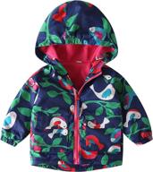 happy cherry toddler lightweight jackets: comfortable zipper & hoodie long sleeve outerwear coat логотип