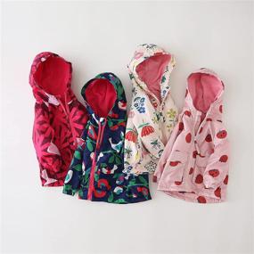 img 2 attached to Happy Cherry Toddler Lightweight Jackets: Comfortable Zipper & Hoodie Long Sleeve Outerwear Coat