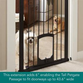 img 2 attached to 🐾 Expand Your MYPET Tall Petgate: MyPet Extensions for Gates up to 49.1" Wide - 6" or 12" Extensions, Matte Bronze