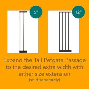 img 1 attached to 🐾 Expand Your MYPET Tall Petgate: MyPet Extensions for Gates up to 49.1" Wide - 6" or 12" Extensions, Matte Bronze
