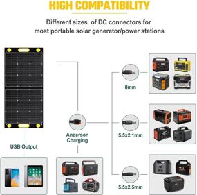 img 3 attached to 🌞 Enhance Your Outdoor Power Supply with Togo Power 100W Portable Solar Panel for Jackery Explorer & More: Foldable Solar Charger for RV, Laptop, iPhone & iPad