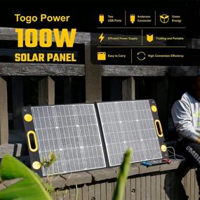 img 2 attached to 🌞 Enhance Your Outdoor Power Supply with Togo Power 100W Portable Solar Panel for Jackery Explorer & More: Foldable Solar Charger for RV, Laptop, iPhone & iPad