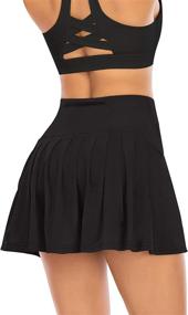 img 4 attached to Pleated Tennis Skirts for Women with Shorts and Pockets - Athletic Golf Skorts for Activewear, Running, Workout, and Sports.