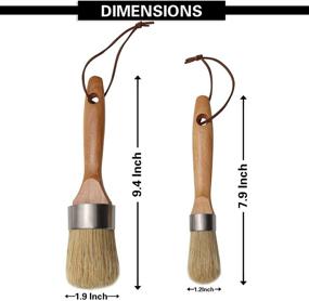 img 1 attached to 🖌️ SANJIAN 2PCS Chalk Paint Wax Brush Set - Perfect for Furniture, Stencils, Wood Projects, Wax Finishing, Milk Paint. Dark or Clear Soft Wax with Natural Bristles!