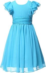 img 4 attached to Stunning Rose Chiffon Prom Party Dresses: Bridesmaid & Flower Girl Dresses Delighting all!