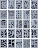 📒 yueaon 25-pack 5x7 journal stencils - drawing floral templates for diy bullet scrapbook notebook dairy planner crafts - stencil supplies logo