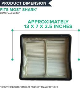 img 1 attached to 🦈 Shark XFF80 HEPA Style Filter Replacement - Foam & Felt Filter Included - Compatible with Shark XHF80, NV-80, UV420, UV440 - Bulk Pack of 3 Filters