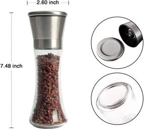 img 3 attached to Salt Pepper Spice Grinder Adjustable