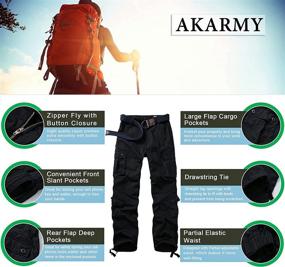 img 2 attached to 👖 AKARMY Women's Cargo Pants - Pockets, Outdoor Casual Ripstop Military Combat Work Pants