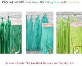 img 2 attached to 🎉 Mint Green Paper Tassels Garland for Party Decorations, Weddings, Baby Showers - DIY Set Included