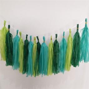 img 1 attached to 🎉 Mint Green Paper Tassels Garland for Party Decorations, Weddings, Baby Showers - DIY Set Included