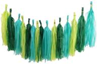 🎉 mint green paper tassels garland for party decorations, weddings, baby showers - diy set included logo
