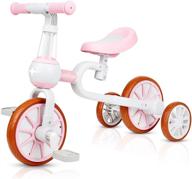 vokul 3-in-1 kids tricycle: toddler balance trike bike toys with detachable pedals, walking tricycle/bicycle for 1-4 years old, 3 wheel bike trikes first birthday gift logo