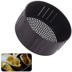 img 1 attached to 🍳 Non-Stick Air Fryer Replacement Basket for Healthier Cooking - Kitchen Roasting Tin with Drainage for Oil-Free Baking