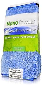 img 4 attached to 🌿 Nano Towels - Revolutionary 4-Pack Eco-Fabric for Unmatched Surface Cleaning Without Chemicals! Say Goodbye to Toxic Chemicals and Paper Towels - Nano Blue, 8x8-Inch Size