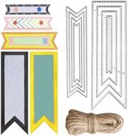 πͺ 2-piece metal cutting dies set with hemp rope for diy crafts: create beautiful embossed bookmarks & cards logo