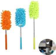 ztent 3-pack extendable microfiber duster set - washable 🧹 hand duster cleaning tool, ideal for home, office, car, computer dusting logo