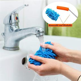 img 2 attached to Ztent 3-Pack Extendable Microfiber Duster Set - Washable 🧹 Hand Duster Cleaning Tool, Ideal for Home, Office, Car, Computer Dusting