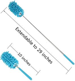 img 3 attached to Ztent 3-Pack Extendable Microfiber Duster Set - Washable 🧹 Hand Duster Cleaning Tool, Ideal for Home, Office, Car, Computer Dusting