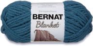 bernat blanket super bulky yarn - 5.3oz dark teal: guage 6 super bulky for comfy creations logo