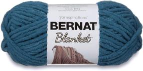 img 1 attached to Bernat Blanket Super Bulky Yarn - 5.3oz Dark Teal: Guage 6 Super Bulky for Comfy Creations