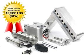 img 3 attached to 🚗 Weigh Safe 180 Hitch LTB6-2-KA: Регулируемый тяговый крюк с выносом 6 дюймов и приемником 6 дюймов – вместимость 12 500 фунтов GTW - Алюминиевая тяговая шаровая головка, Комбинированная шаровая головка из нержавеющей стали, В комплекте ключ-замок и штифт тягового крюка.