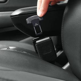 img 1 attached to 🚗 Enhance Your Car's Safety with 4 PCS Car Seat Belt Clip - Auto Metal Seat Belt Buckle (6PCS)
