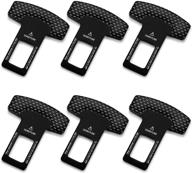 🚗 enhance your car's safety with 4 pcs car seat belt clip - auto metal seat belt buckle (6pcs) logo