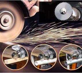 img 1 attached to 🔪 Rotary Tool Cutting Wheel Set: 88Pcs HSS Circular Saw Blades for Wood, Glass, Plastic, Metal, and More – Dremel Compatible Kit with Mandrels Included