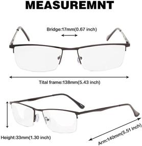 img 1 attached to 👓 GUD Metal Half-rim Reading Glasses – 3 Pairs for Women and Men