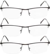 👓 gud metal half-rim reading glasses – 3 pairs for women and men logo