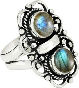 img 3 attached to 🏻 3 50Ctw Labradorite Silver Handmade Size 11.5 Boys' Jewelry: Luxury and Style Combined