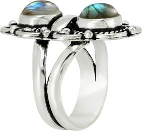 img 2 attached to 🏻 3 50Ctw Labradorite Silver Handmade Size 11.5 Boys' Jewelry: Luxury and Style Combined