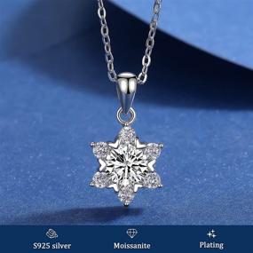 img 3 attached to 🎁 Anle Life Moissanite Pendant Necklace 1.0CT D Color 925 Sterling Silver: Authentic Gift for Mother, Wife, Girlfriend