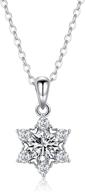 🎁 anle life moissanite pendant necklace 1.0ct d color 925 sterling silver: authentic gift for mother, wife, girlfriend logo