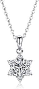 img 4 attached to 🎁 Anle Life Moissanite Pendant Necklace 1.0CT D Color 925 Sterling Silver: Authentic Gift for Mother, Wife, Girlfriend