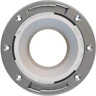 🚽 oatey 43495 pvc closet flange: stainless steel ring, 3" x 4", white - no test cap included logo