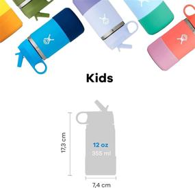 img 2 attached to 🍼 Stainless Steel Hydro Flask Kids 12 oz. Wide Mouth Water Bottle with Straw Lid - Reusable, Vacuum Insulated for Better SEO