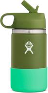 🍼 stainless steel hydro flask kids 12 oz. wide mouth water bottle with straw lid - reusable, vacuum insulated for better seo logo