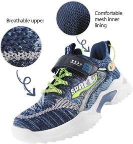 img 3 attached to TZJS Athletic Breathable Lightweight Numeric_12 Boys' Shoes