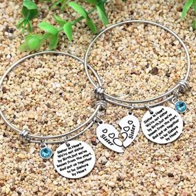 img 3 attached to 👭 Sisterly Bond: Not Sisters By Birth But Sisters By Heart Bracelets - Best Friend BFF Bangles, Perfect Gift