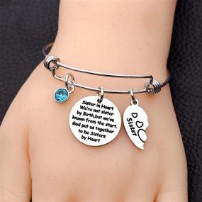 img 1 attached to 👭 Sisterly Bond: Not Sisters By Birth But Sisters By Heart Bracelets - Best Friend BFF Bangles, Perfect Gift