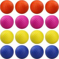 🏌️ kofull foam golf balls for practice - soft, elastic sponge balls for indoor & outdoor use (pack of 16, pink, red, blue, yellow, orange) логотип