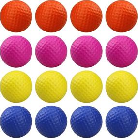 img 4 attached to 🏌️ KOFULL Foam Golf Balls for Practice - Soft, Elastic Sponge Balls for Indoor & Outdoor Use (Pack of 16, Pink, Red, Blue, Yellow, Orange)