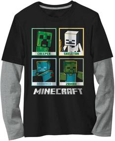 img 3 attached to 👾 Футболка для мальчиков Minecraft с изображением Крипера и персонажа: длинный рукав для геймеров-энтузиастов