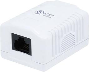 img 1 attached to Monoprice Surface Mount Box Cat5e Single (107090) - Efficient White Networking Solution